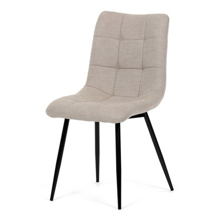 Moderní jídelní židle Autronic Židle jídelní, cappucino látka, černé kovové nohy (DCL-193 CAP2) (2)