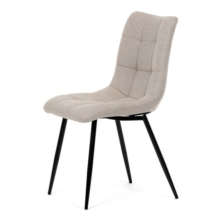 Moderní jídelní židle Autronic Židle jídelní, cappucino látka, černé kovové nohy (DCL-193 CAP2) (3)