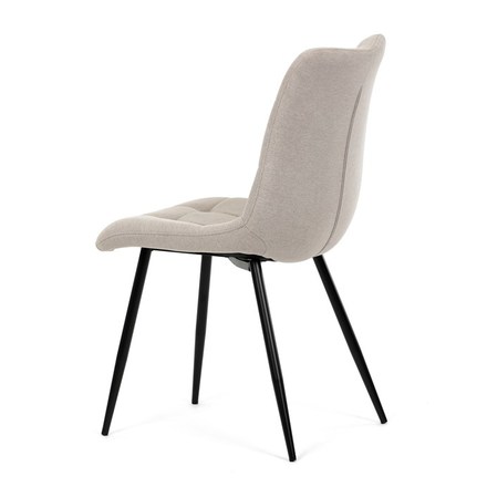 Moderní jídelní židle Autronic Židle jídelní, cappucino látka, černé kovové nohy (DCL-193 CAP2) (5)