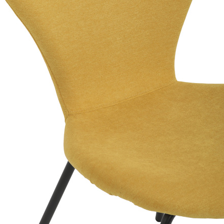 Moderní jídelní židle Autronic Židle jídelní, žlutá látka, nohy černý kov (CT-S8010 YEL2) (30)