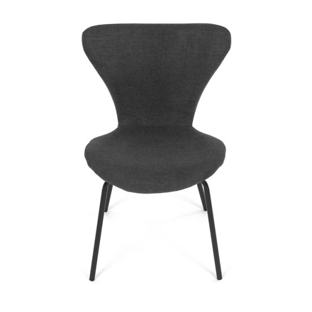 Moderní jídelní židle Autronic Židle jídelní, šedá látka, nohy černý kov (CT-S8010 GREY2) (13)