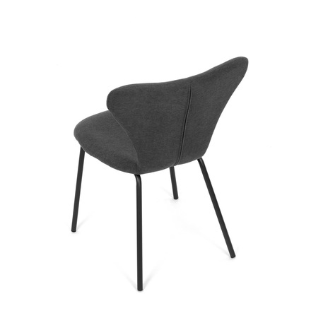 Moderní jídelní židle Autronic Židle jídelní, šedá látka, nohy černý kov (CT-S8010 GREY2) (18)