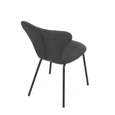 Moderní jídelní židle Autronic Židle jídelní, šedá látka, nohy černý kov (CT-S8010 GREY2) (20)