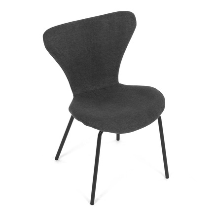 Moderní jídelní židle Autronic Židle jídelní, šedá látka, nohy černý kov (CT-S8010 GREY2) (24)