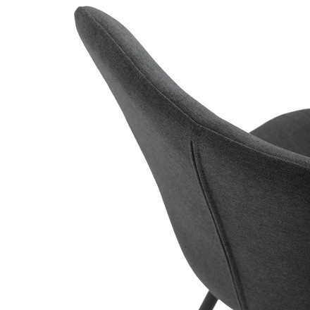 Moderní jídelní židle Autronic Židle jídelní, šedá látka, nohy černý kov (CT-S8010 GREY2) (30)