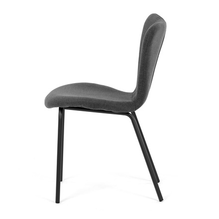 Moderní jídelní židle Autronic Židle jídelní, šedá látka, nohy černý kov (CT-S8010 GREY2) (4)