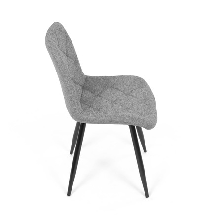 Moderní jídelní židle Autronic Židle jídelní, stříbrná látka, nohy černý kov (CT-382 SIL2) (13)