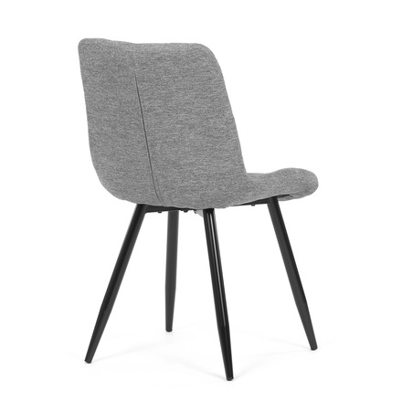 Moderní jídelní židle Autronic Židle jídelní, stříbrná látka, nohy černý kov (CT-382 SIL2) (8)