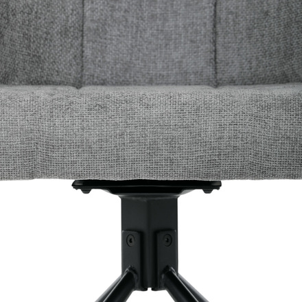 Moderní jídelní židle Autronic Židle jídelní, šedá látka, černý kov, otočný vratný mechanismus 90°/90° (L/P) - funkce reset (DCH-T1122 GREY2) (13)