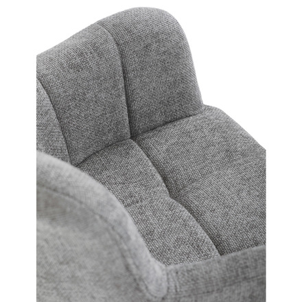 Moderní jídelní židle Autronic Židle jídelní, šedá látka, černý kov, otočný vratný mechanismus 90°/90° (L/P) - funkce reset (DCH-T1122 GREY2) (20)