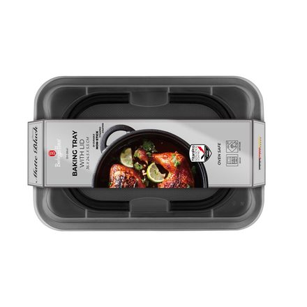 Pečící plech s titanovým povrchem Berlingerhaus BH-8641 36,5 x 24,5 cm Matte Black Collection (8)