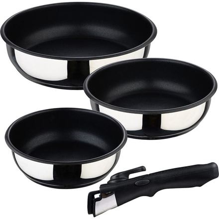 Sada pánví nerez s nepřilnavým povrchem Bergner BG-32292-MM ClickCook 3 ks 18, 20, 24 cm (2)