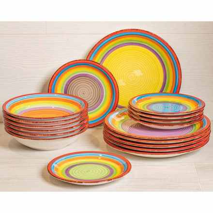 Jídelní sada talířů HIT HT-24327104 Ibiza 18 ks