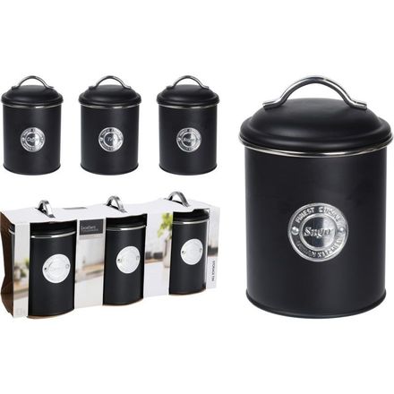 Dóza s víkem na potraviny Excellent KO-C80601960 kovová sada 3 ks