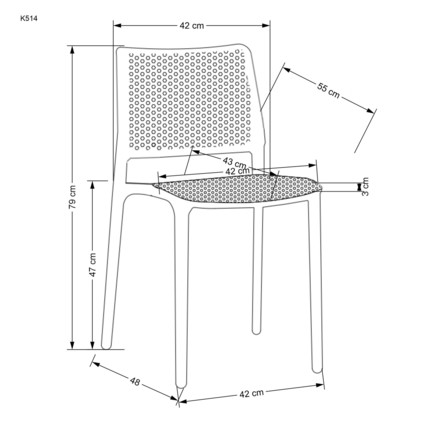 Moderní jídelní židle Halmar K514 židle mátová (7)
