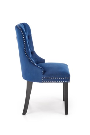 Dřevěná jídelní židle Halmar MIYA černá / tap: námořnická (1p=2szt) (3)