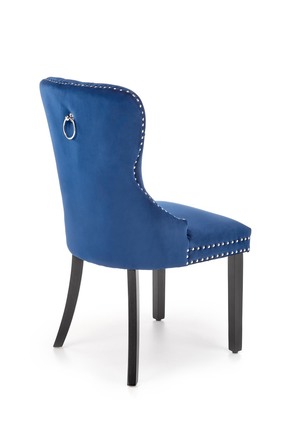 Dřevěná jídelní židle Halmar MIYA černá / tap: námořnická (1p=2szt) (4)