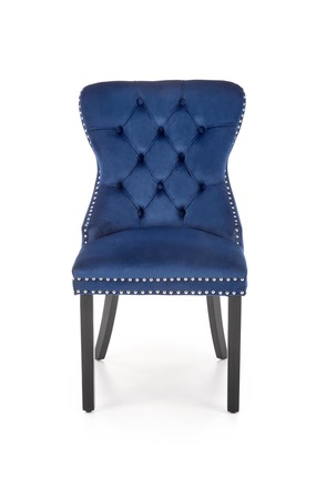 Dřevěná jídelní židle Halmar MIYA černá / tap: námořnická (1p=2szt)