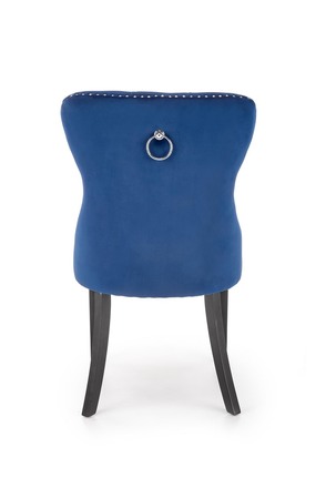 Dřevěná jídelní židle Halmar MIYA černá / tap: námořnická (1p=2szt) (5)