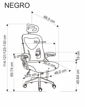 Kancelářské křeslo Halmar NEGRO černá (1p=1szt) (6)