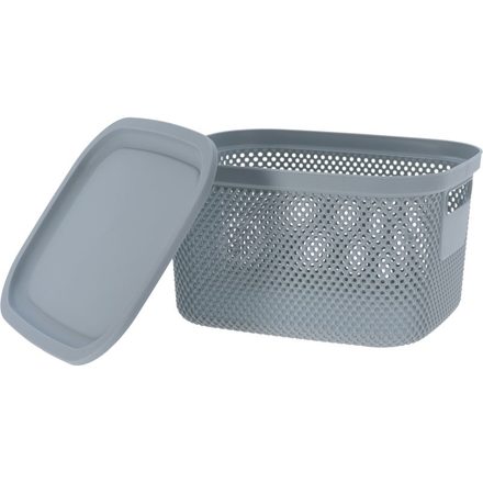 Úložný plastový koš Excellent KO-027000190seda s víkem 6 litrů šedá (1)