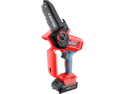 Aku řetězová pila Extol Premium 8891922 jednoruční SHARE20V, 12cm, 20V Li-ion, 2Ah