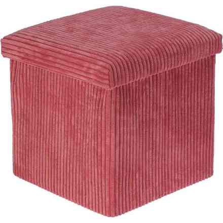 Taburet s úložným prostorem Homestyling KO-170490550ruzo 38 x 38 x 38 cm růžová