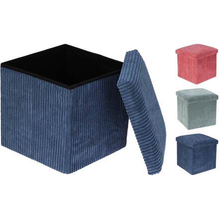 Taburet s úložným prostorem Homestyling KO-170490550ruzo 38 x 38 x 38 cm růžová (1)