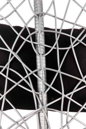 Zahradní houpací křeslo Halmar EGGY šedá / černá (3p=1szt) (3 karton) (4)