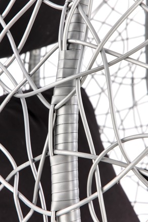 Zahradní houpací křeslo Halmar EGGY šedá / černá (3p=1szt) (3 karton) (6)