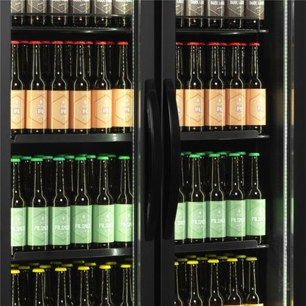 Chladicí skříň prosklené dveře Tefcold FSC891H Black (3)