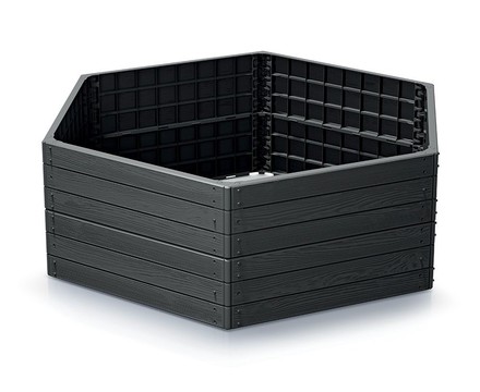 Vyvýšený záhon Prosperplast BASE WOODY antracit 148 cm (1)