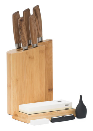 Blok na nože G21 Gourmet, bambusový pro 5 nožů (6)