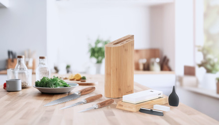 Blok na nože G21 Gourmet, bambusový pro 5 nožů (7)