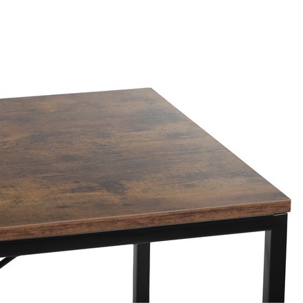 Pracovní stůl Autronic Stůl pracovní s regálem, MDF, dekor staré dřevo, černý kov (GD-512 OLW) (9)