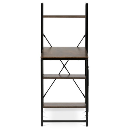 Pracovní stůl Autronic Stůl pracovní s regálem, MDF, dekor staré dřevo, černý kov (GD-512 OLW) (4)