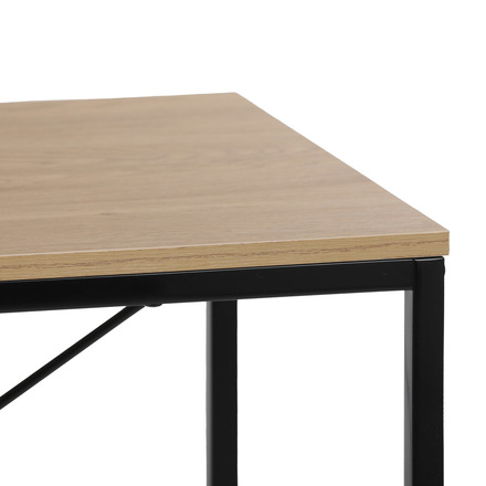 Pracovní stůl Autronic Stůl pracovní s regálem, MDF, dekor dub, černý kov (GD-512 OAK) (8)