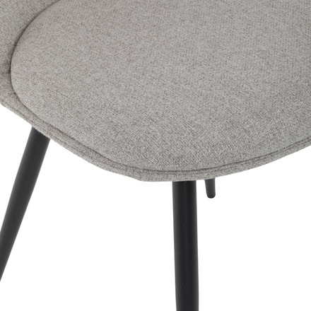 Moderní jídelní židle Autronic Židle jídelní, krémová látka, 360° otočný mechanismus, černý matný lak, kovové nohy (DCL-V2040 CRM2) (29)