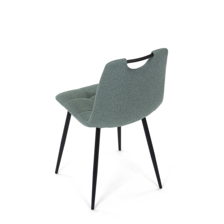 Moderní jídelní židle Autronic Židle jídelní, madlo, snadno čistitelná zelená látka, černý matný lak, kovové nohy (DCL-V2017 GRN2) (18)
