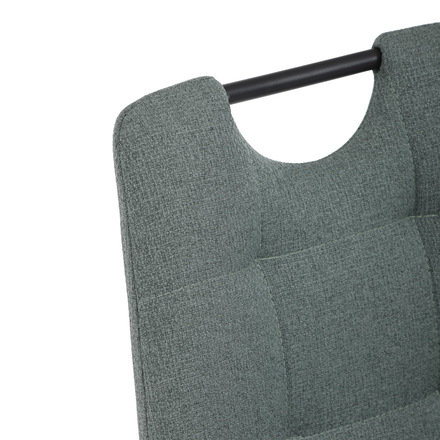 Moderní jídelní židle Autronic Židle jídelní, madlo, snadno čistitelná zelená látka, černý matný lak, kovové nohy (DCL-V2017 GRN2) (26)