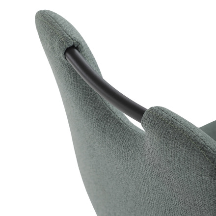 Moderní jídelní židle Autronic Židle jídelní, madlo, snadno čistitelná zelená látka, černý matný lak, kovové nohy (DCL-V2017 GRN2) (27)