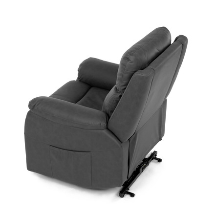 Polohovací křeslo Autronic Křeslo polohovací, eletrické, 3 motory, šedá látka v dekoru broušené kůže. (TV-5874 GREY) (32)