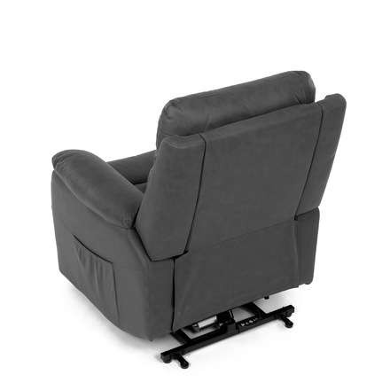 Polohovací křeslo Autronic Křeslo polohovací, eletrické, 3 motory, šedá látka v dekoru broušené kůže. (TV-5874 GREY) (33)