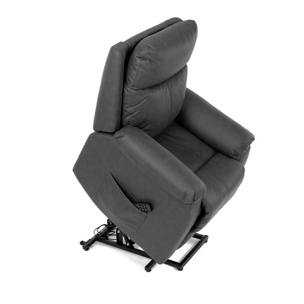 Polohovací křeslo Autronic Křeslo polohovací, eletrické, 3 motory, šedá látka v dekoru broušené kůže. (TV-5874 GREY) (41)