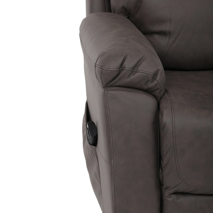 Polohovací křeslo Autronic Křeslo polohovací, eletrické, 3 motory, hnědá látka v dekoru broušené kůže. (TV-5874 BR) (32)