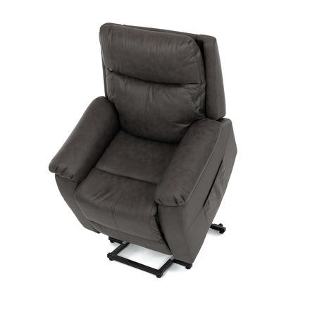 Polohovací křeslo Autronic Křeslo polohovací, eletrické, 3 motory, hnědá látka v dekoru broušené kůže. (TV-5874 BR) (38)