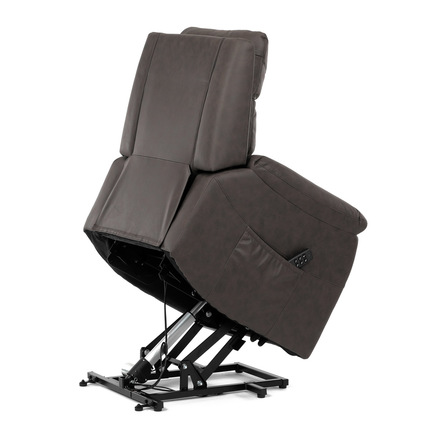 Polohovací křeslo Autronic Křeslo polohovací, eletrické, 3 motory, hnědá látka v dekoru broušené kůže. (TV-5874 BR) (41)