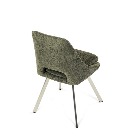 Moderní jídelní židle Autronic Židle jídelní, zelená látka, kovové nohy, broušená nerez. (DCL-W1174 GRN2) (28)