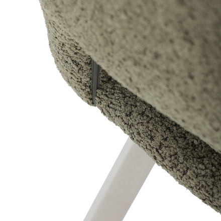 Moderní jídelní židle Autronic Židle jídelní, zelená látka, kovové nohy, broušená nerez. (DCL-W1174 GRN2) (20)