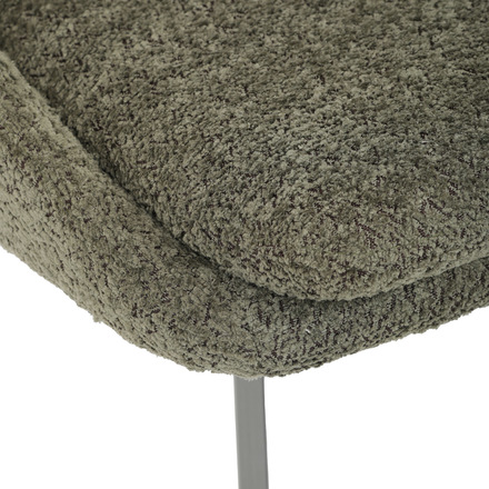 Moderní jídelní židle Autronic Židle jídelní, zelená látka, kovové nohy, broušená nerez. (DCL-W1174 GRN2) (23)